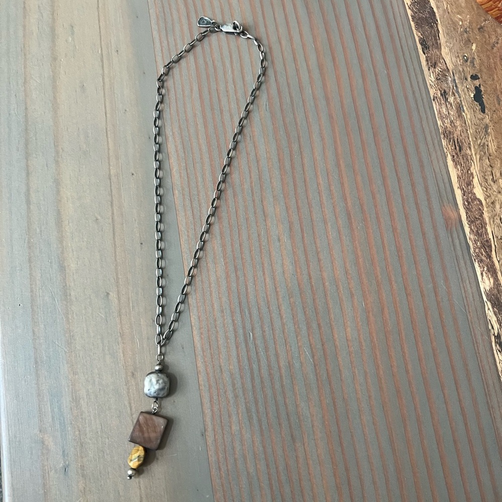Vintage Silpada Mixed Media Pendant Necklace